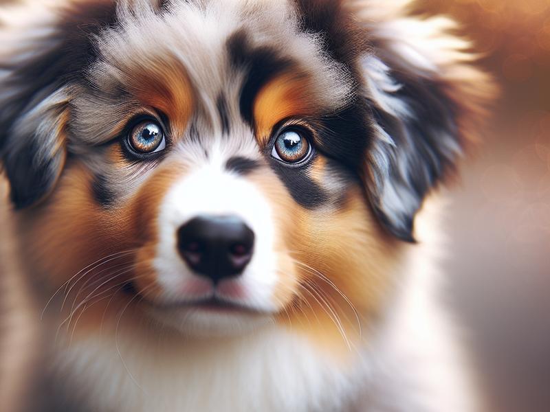 Australian Shepherd puppy close-up